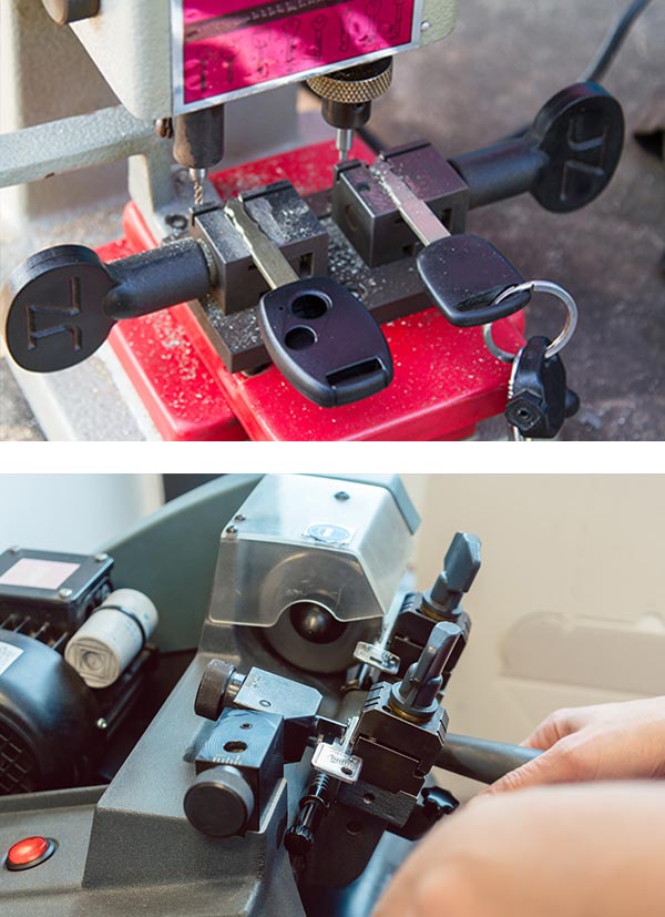 We can duplicate car (top) and house keys (bottom)